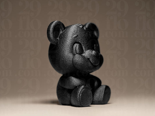 3D Printed Teddy Bear Sculpture: Modern Home Decor Figurine