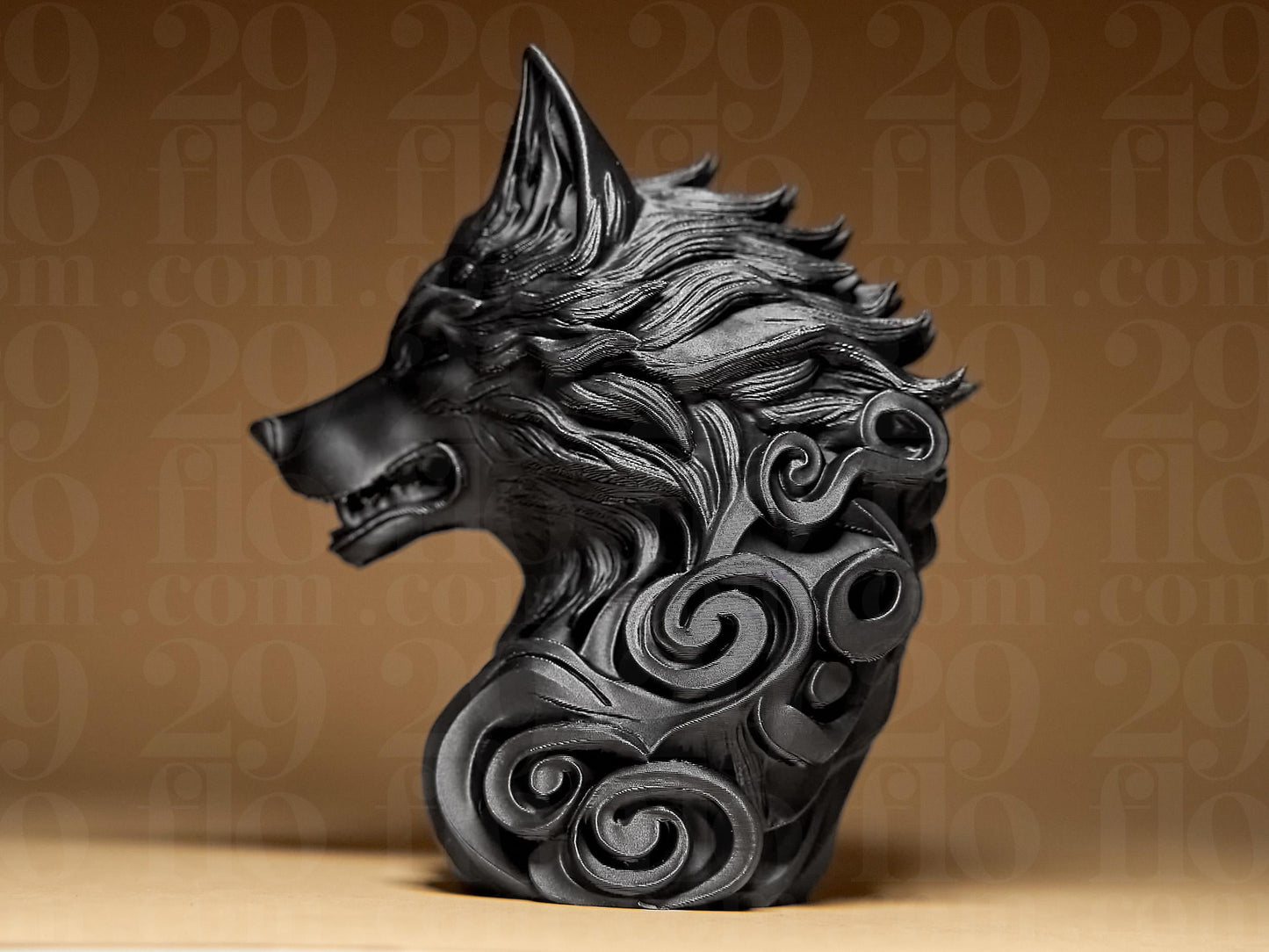 Wolf 3D Printed Sculpture, Statue, Figure, Figurine Home Decoration