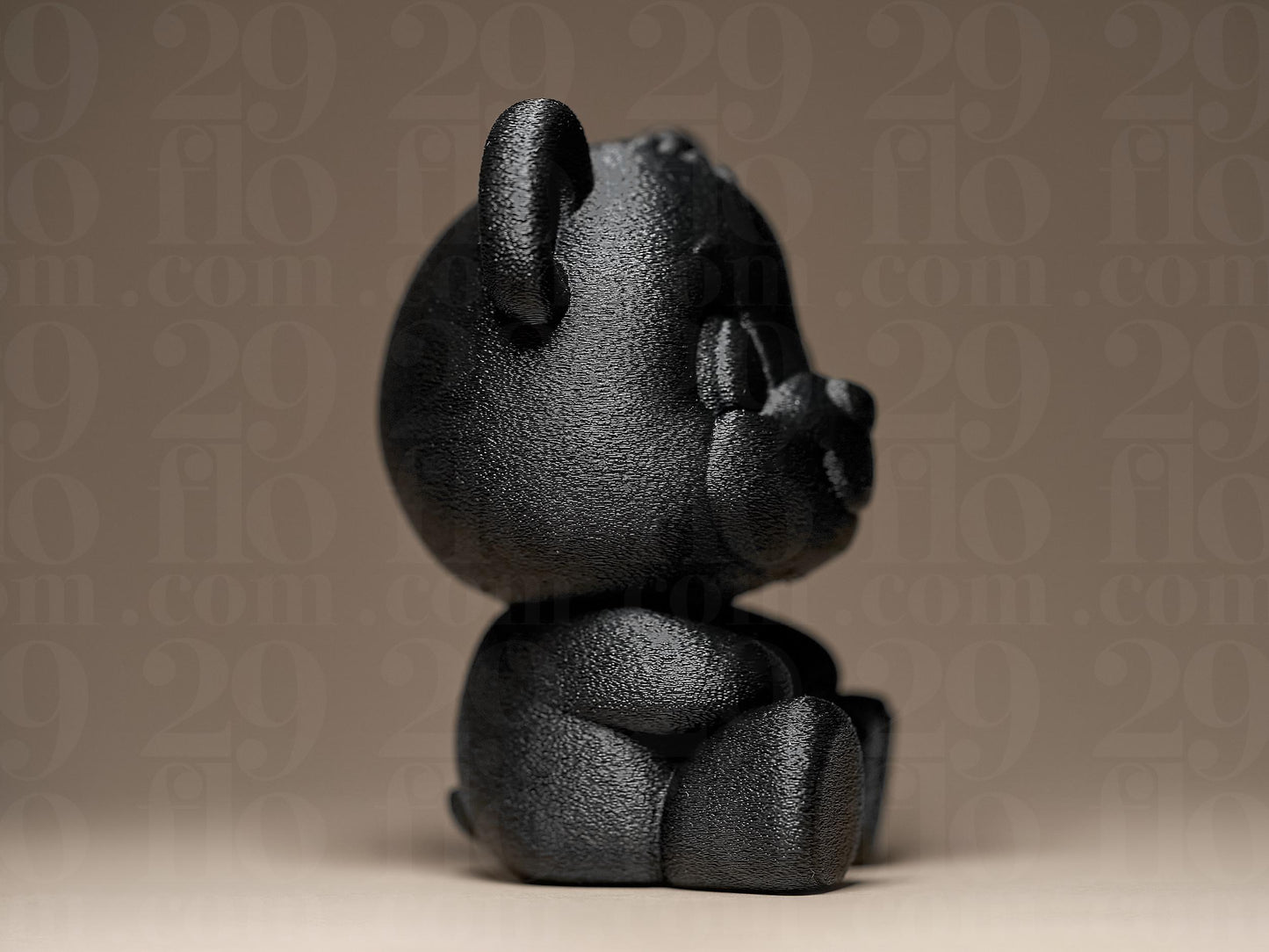 3D Printed Teddy Bear Sculpture: Modern Home Decor Figurine