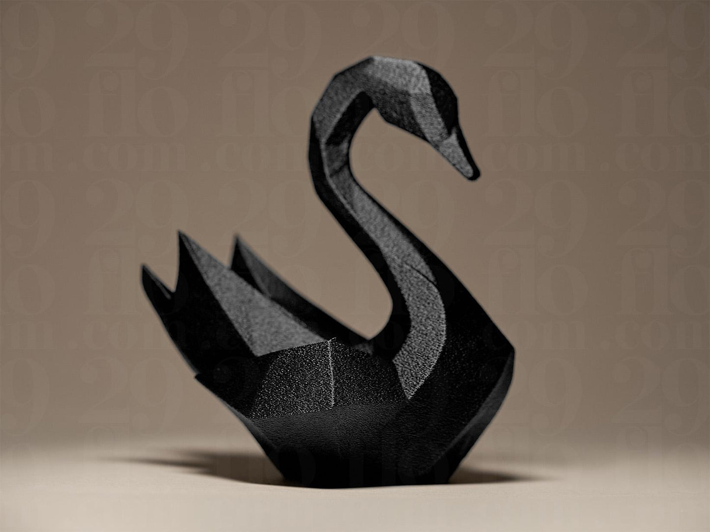 Geometric Swan 3D Printed Sculpture, Statue, Figure, Figurine Home Decoration