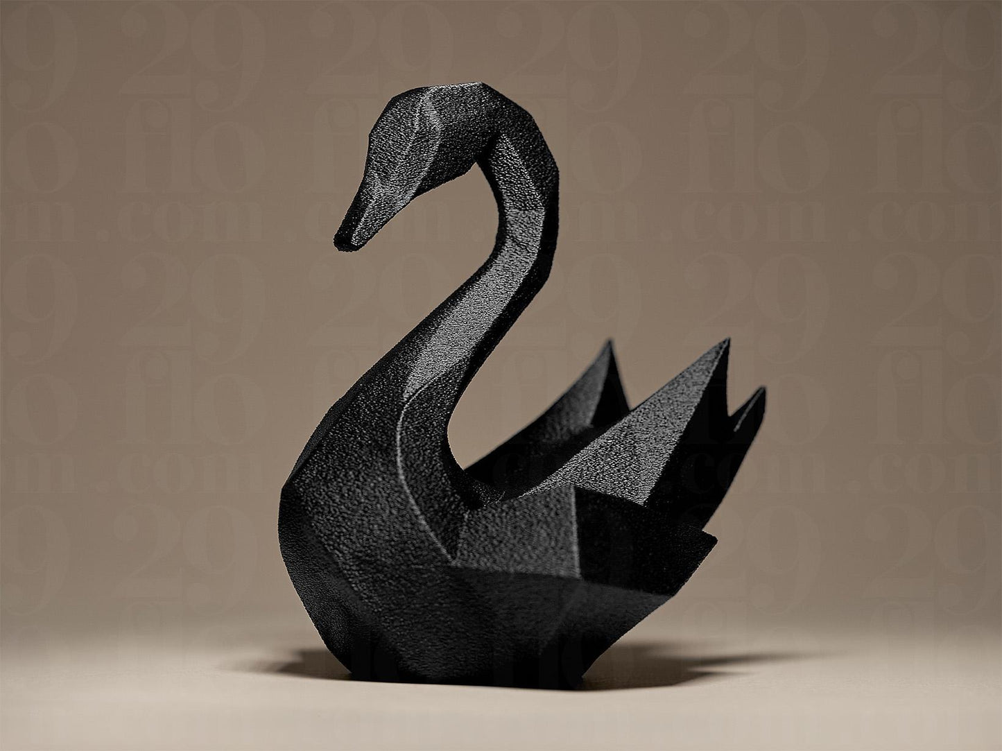 Geometric Swan 3D Printed Sculpture, Statue, Figure, Figurine Home Decoration