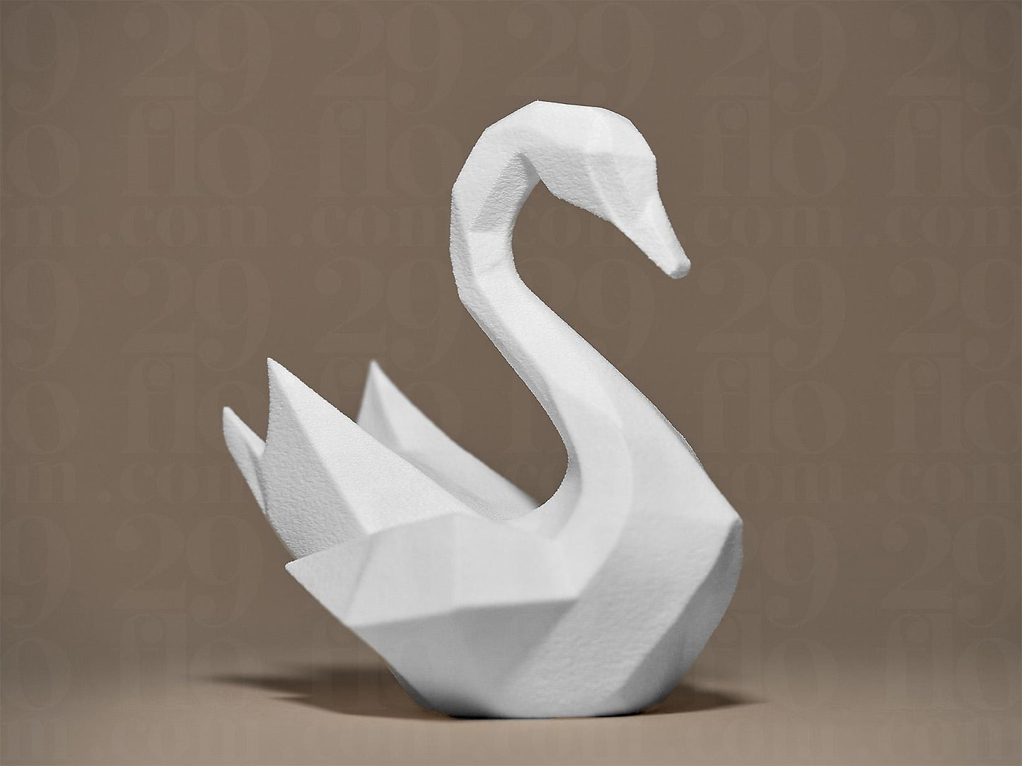 Geometric Swan 3D Printed Sculpture, Statue, Figure, Figurine Home Decoration
