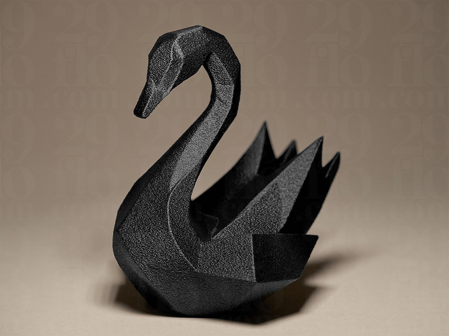 Geometric Swan 3D Printed Sculpture, Statue, Figure, Figurine Home Decoration