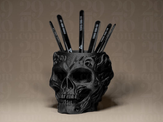 Skull Organizer Holder 3D Printed Sculpture, Statue, Figure, Figurine Home Decoration