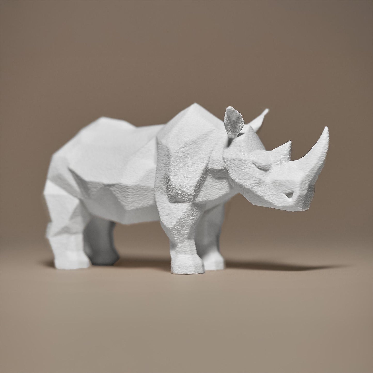 Geometric Rhino 3D Printed Sculpture, Statue, Figure, Figurine Home Decoration
