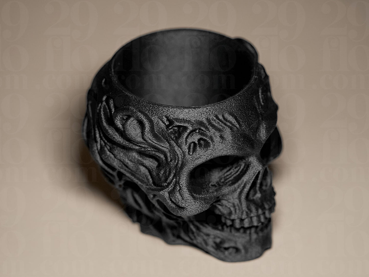 Skull Organizer Holder 3D Printed Sculpture, Statue, Figure, Figurine Home Decoration