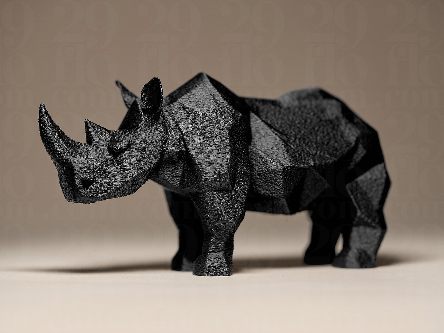 Geometric Rhino 3D Printed Sculpture, Statue, Figure, Figurine Home Decoration