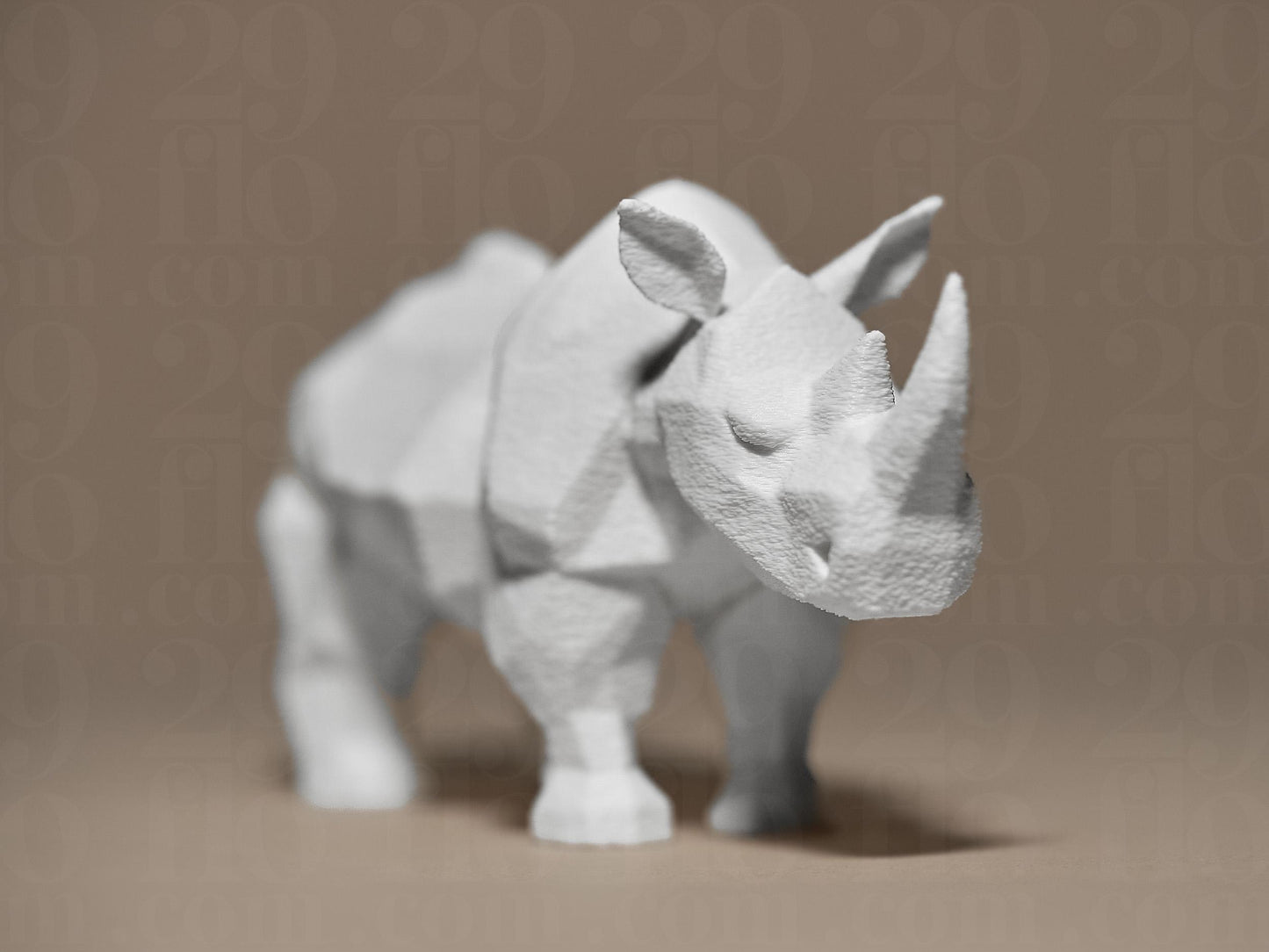 Geometric Rhino 3D Printed Sculpture, Statue, Figure, Figurine Home Decoration