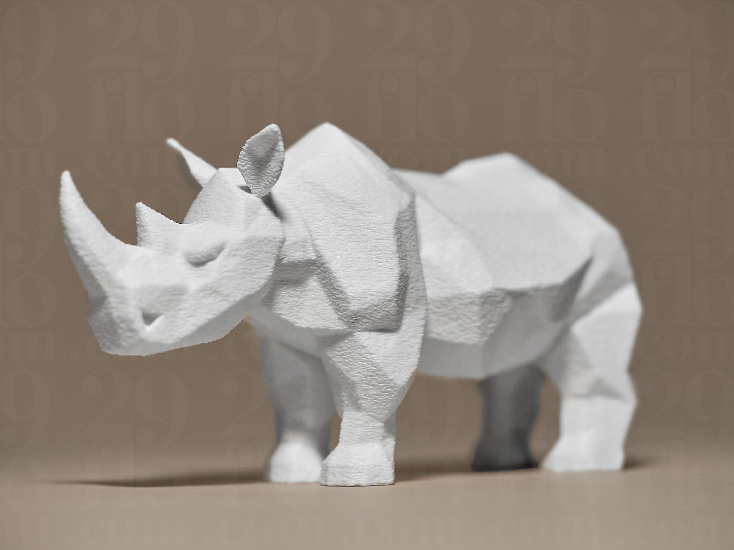 Geometric Rhino 3D Printed Sculpture, Statue, Figure, Figurine Home Decoration