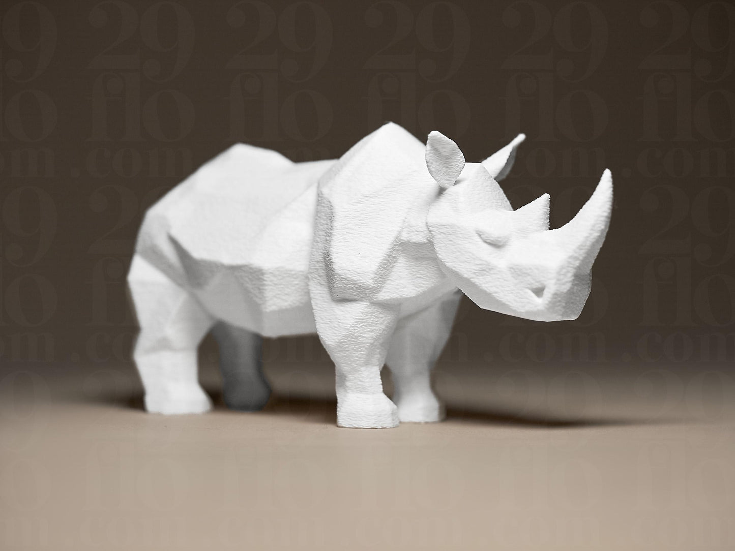 Geometric Rhino 3D Printed Sculpture, Statue, Figure, Figurine Home Decoration