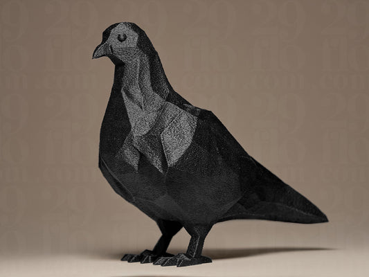 Geometric Pigeon 3D Printed Sculpture, Statue, Figure, Figurine Home Decoration