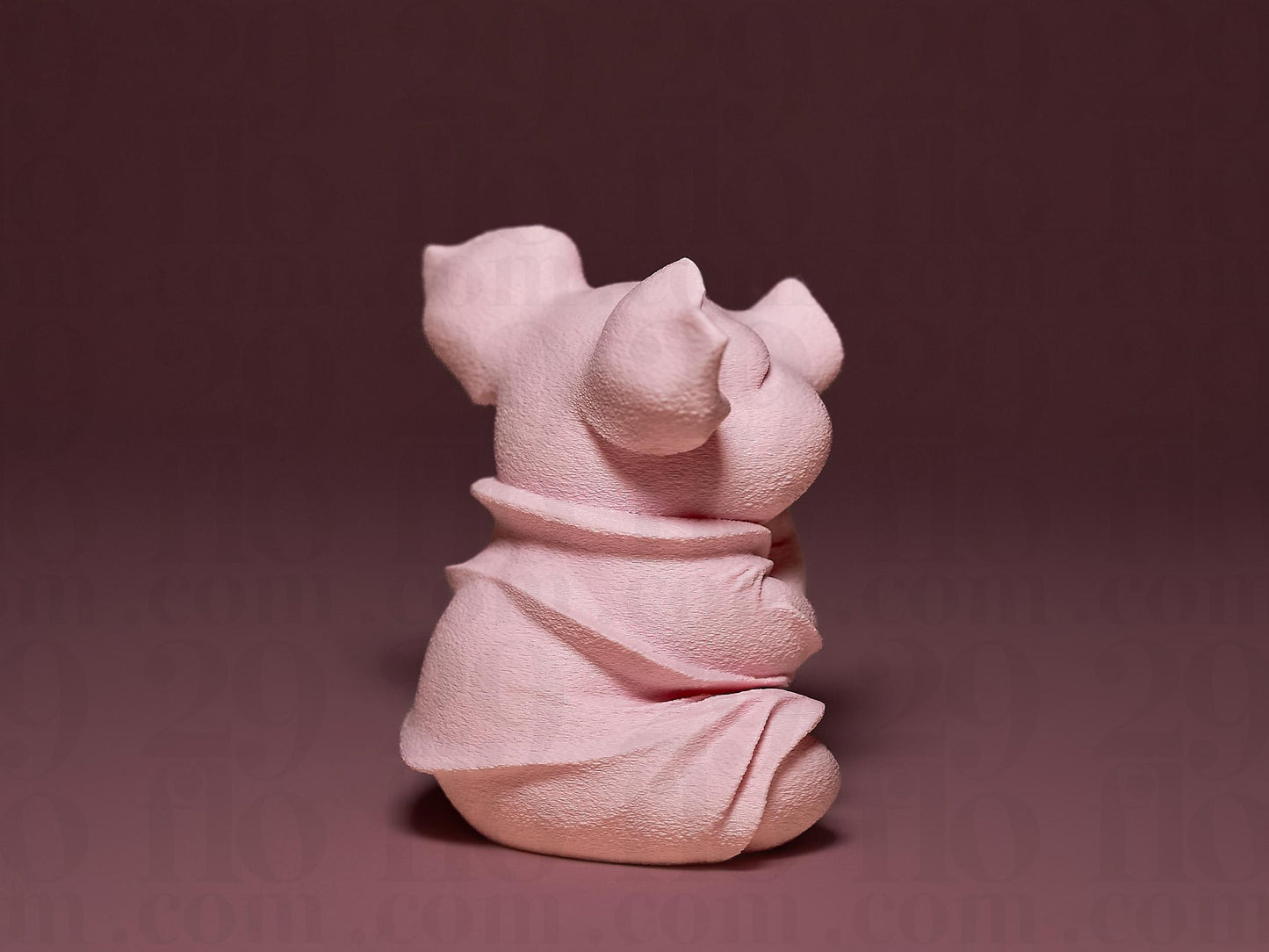 3D Printed Meditating Piglet Statue: Eco-Friendly Home Decor
