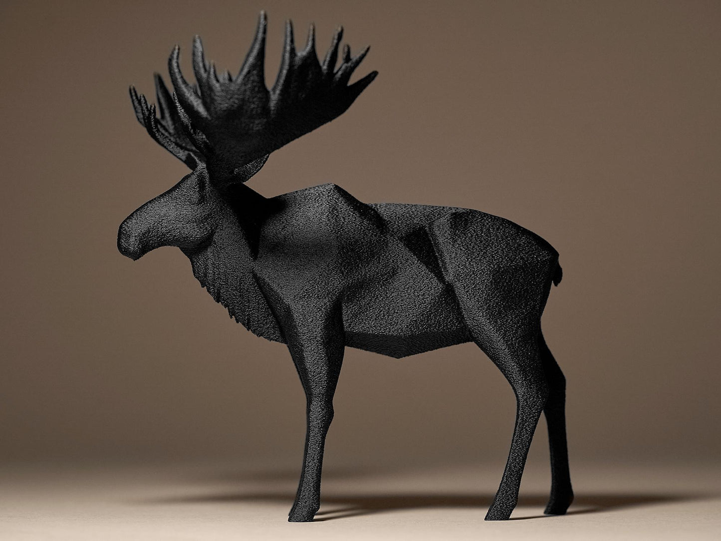 Geometric MOOSE 3D Printed Sculpture, Statue, Figure, Figurine Home Decoration