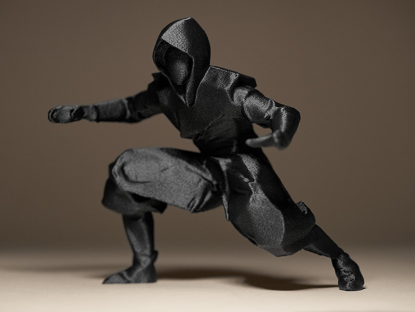 Geometric Shadow Ninja Warrior 3D Printed Sculpture, Statue, Figure, Figurine Home Decoration