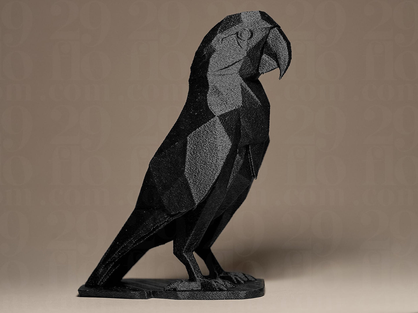 Geometric PARROT 3D Printed Sculpture, Statue, Figure, Figurine Home Decoration