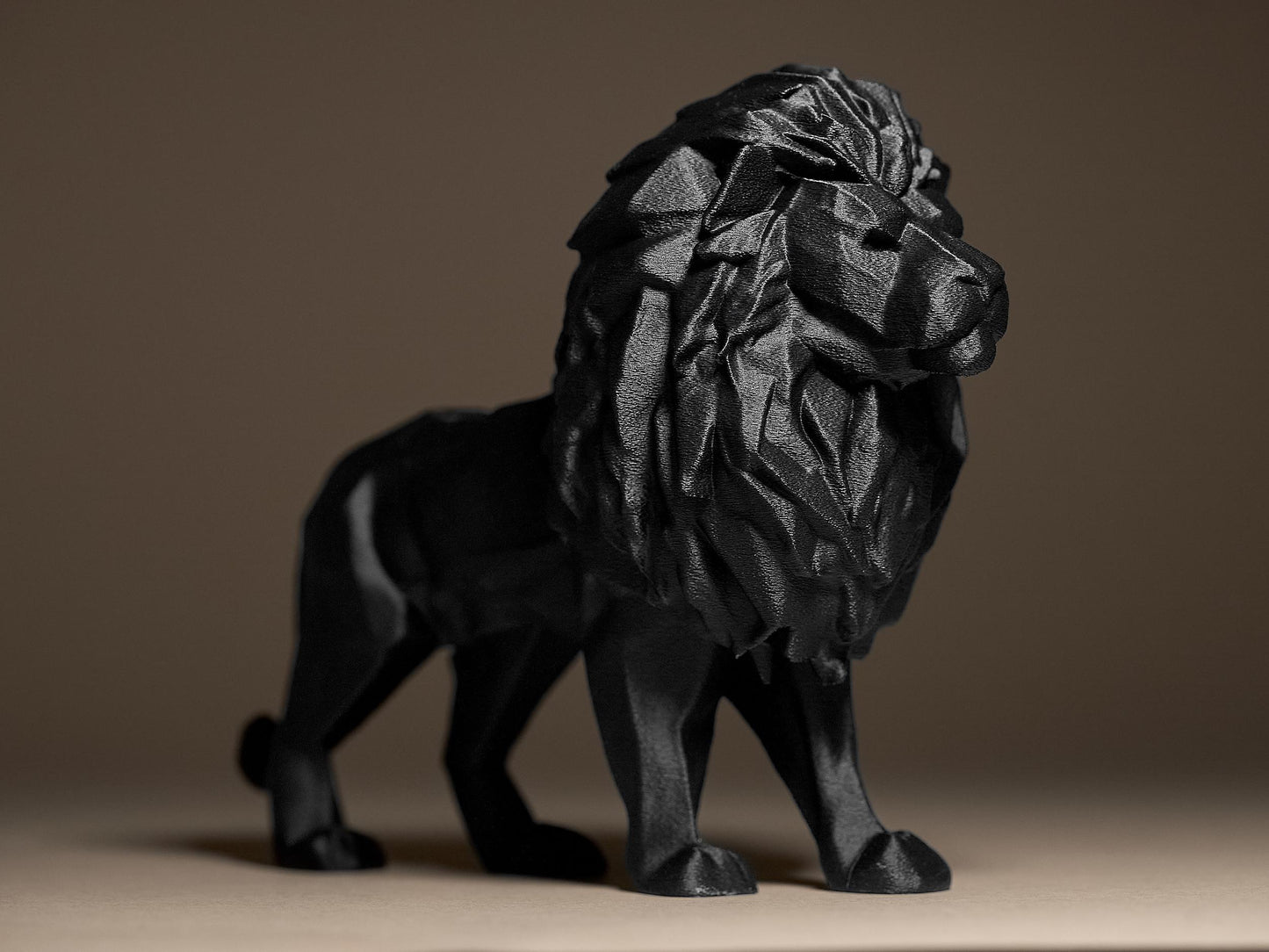 Geometric LION 3D Printed Sculpture, Statue, Figure, Figurine Home Decoration