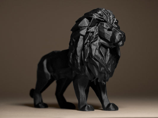 Geometric LION 3D Printed Sculpture, Statue, Figure, Figurine Home Decoration