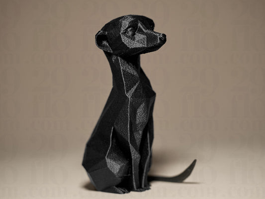 Geometric Meerkat 3D Printed Sculpture, Statue, Figure, Figurine Home Decoration