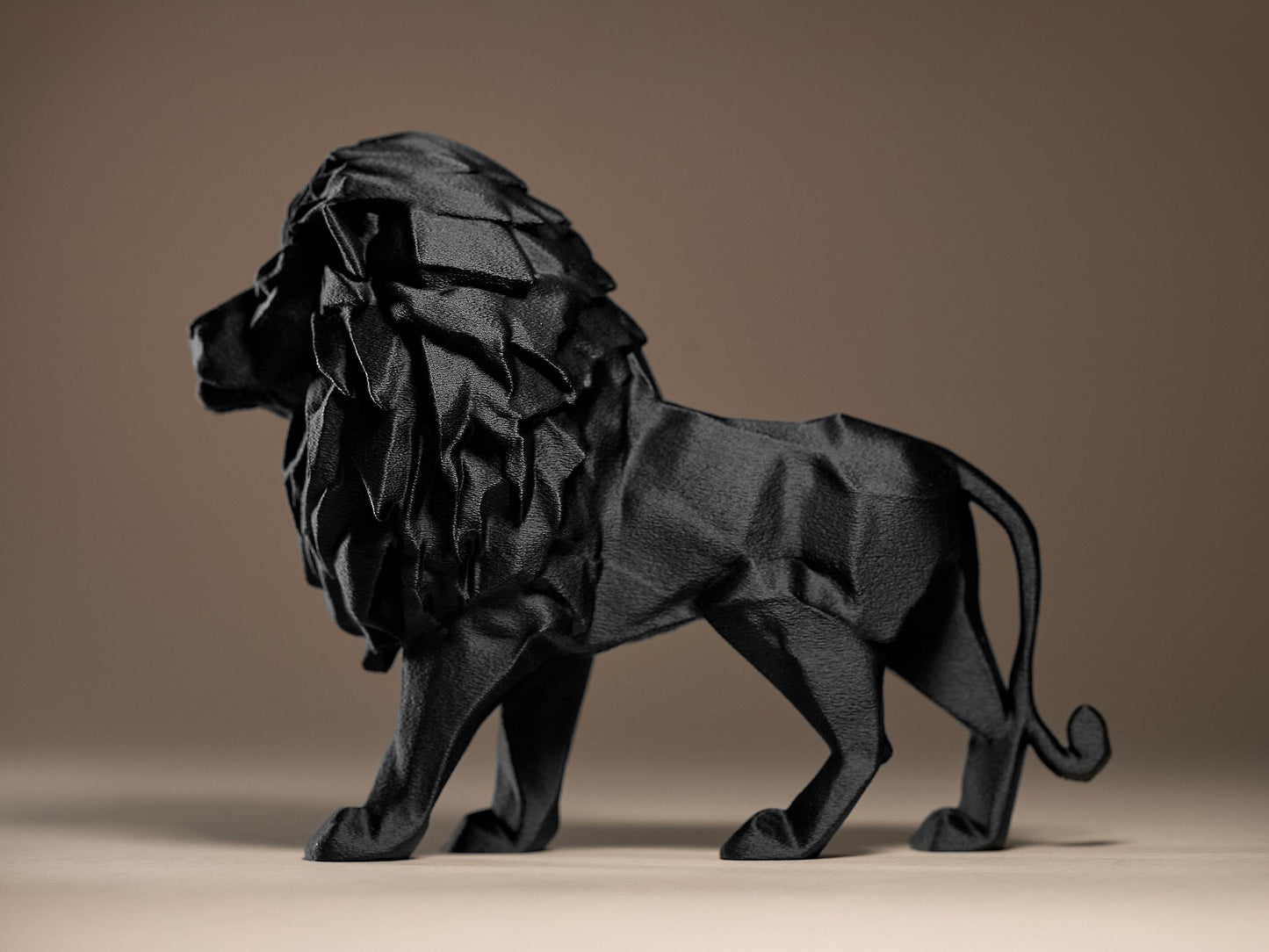 Geometric LION 3D Printed Sculpture, Statue, Figure, Figurine Home Decoration