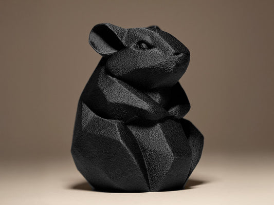 Geometric Hamster Decorative 3D Printed Sculpture, Statue, Figure, Figurine Home Decoration