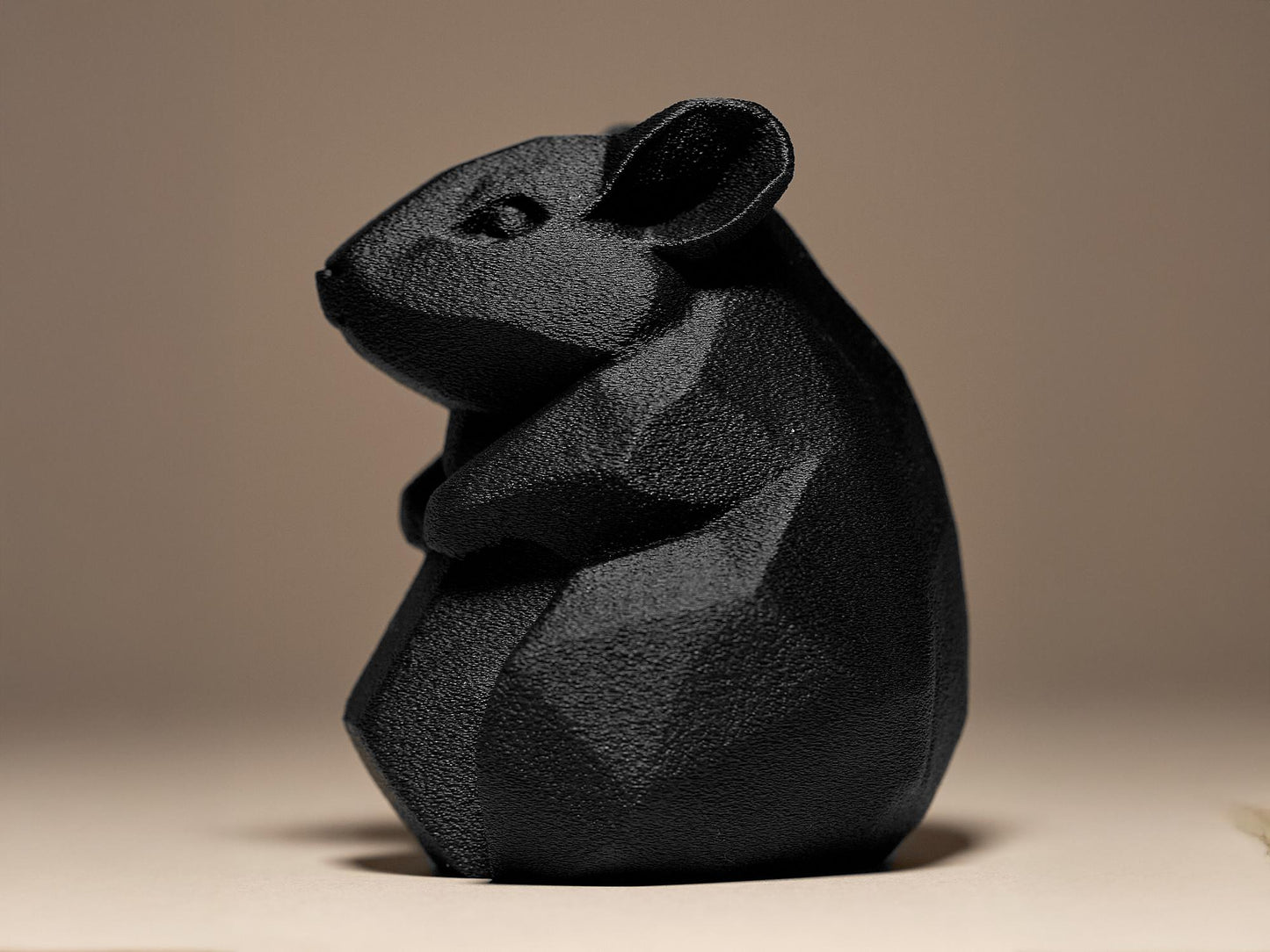 Geometric Hamster Decorative 3D Printed Sculpture, Statue, Figure, Figurine Home Decoration