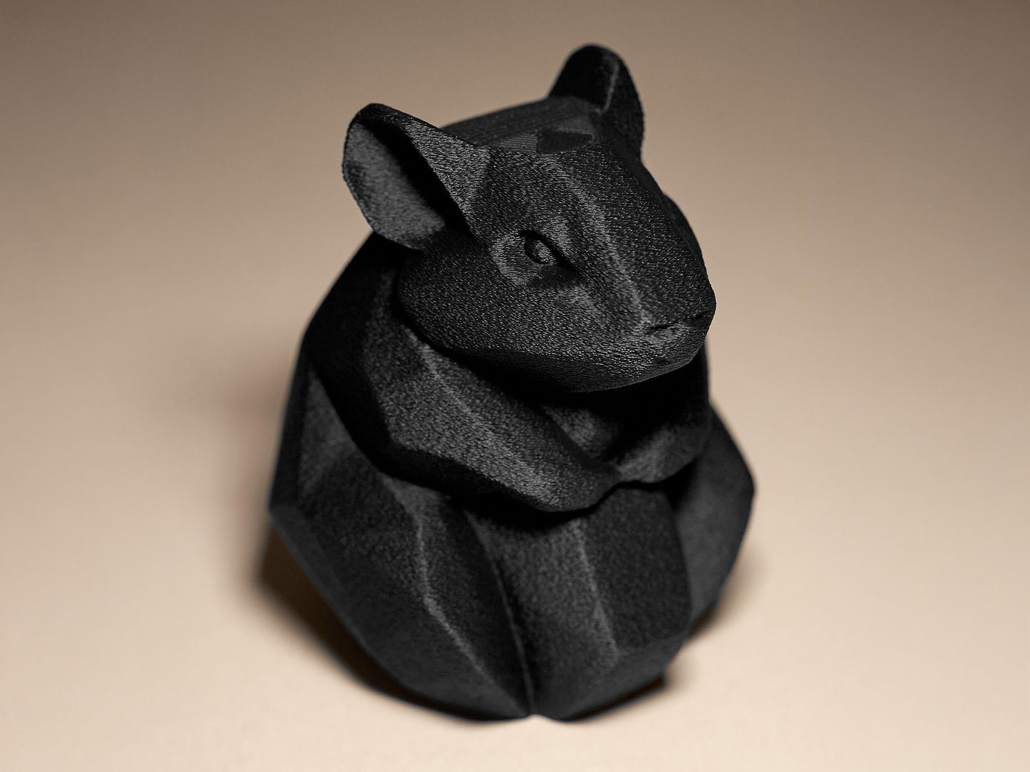 Geometric Hamster Decorative 3D Printed Sculpture, Statue, Figure, Figurine Home Decoration