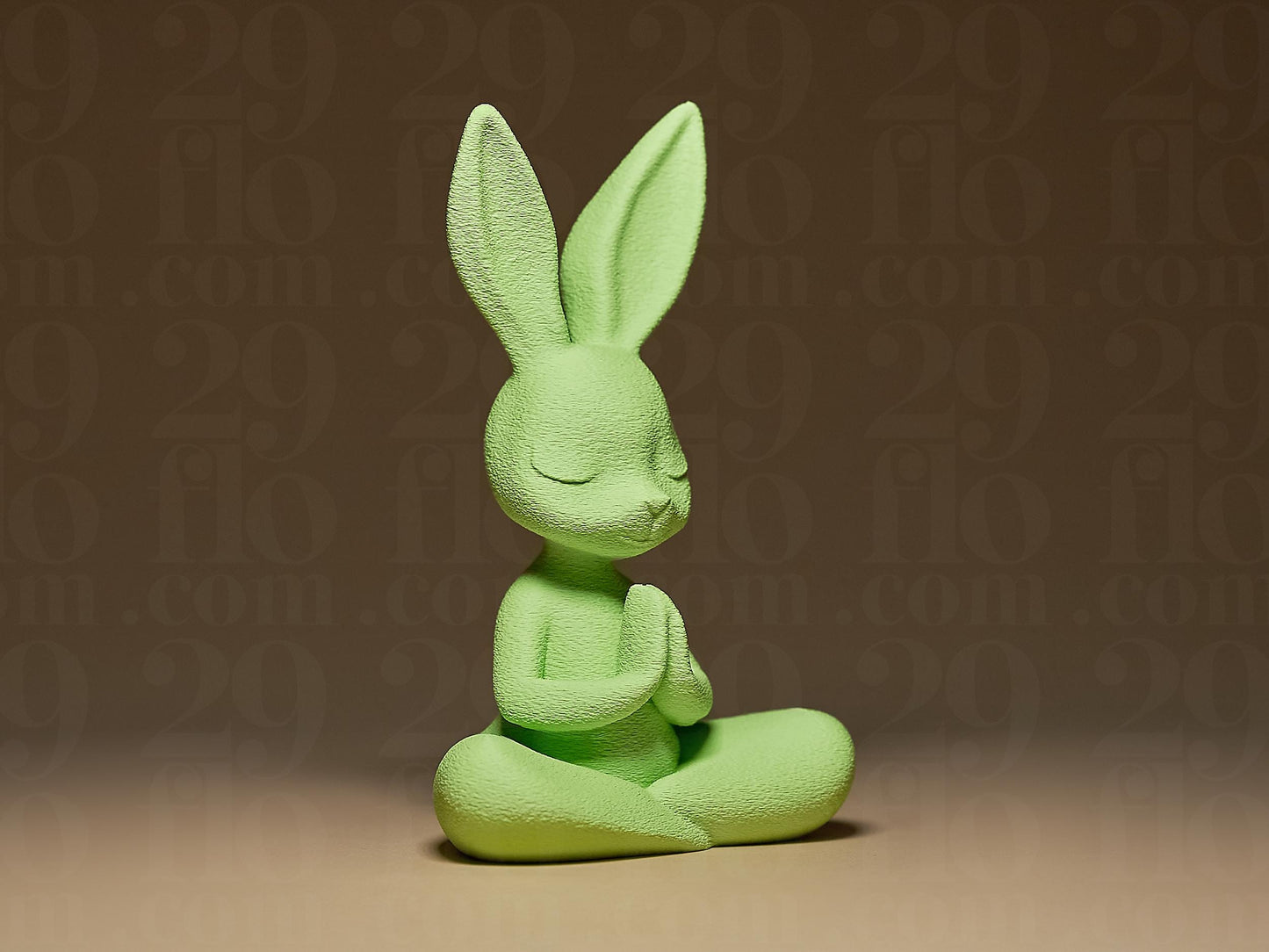 Meditating Bunny ZEN Yoga Decorative 3D Printed Sculpture, Statue, Figure, Figurine Home Decoration