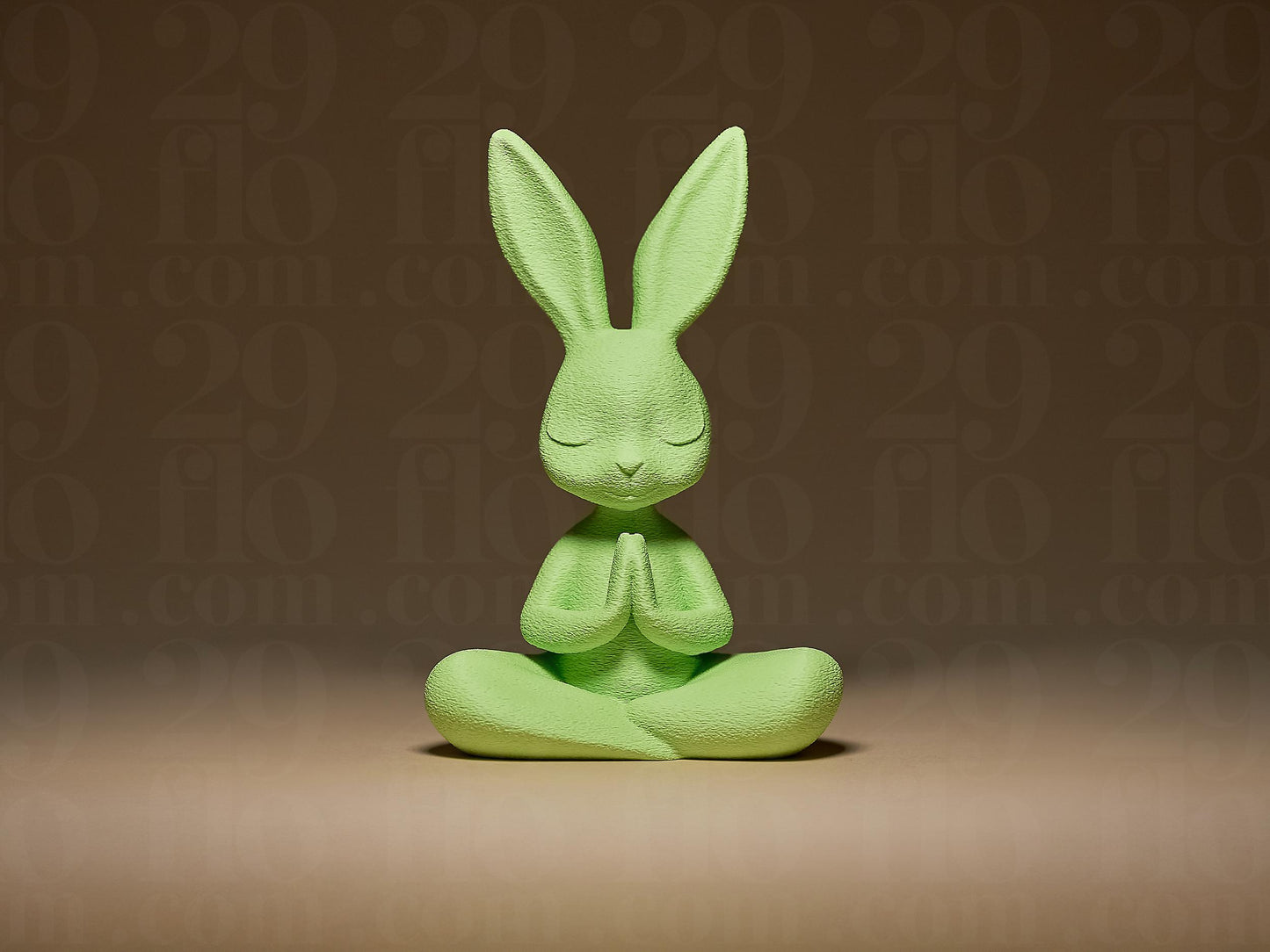 Meditating Bunny ZEN Yoga Decorative 3D Printed Sculpture, Statue, Figure, Figurine Home Decoration