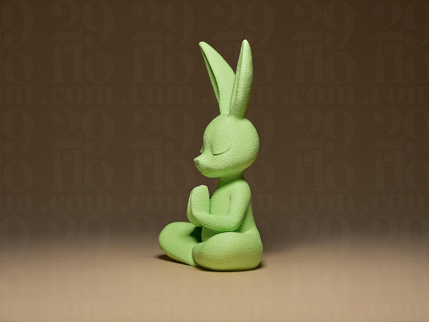 Meditating Bunny ZEN Yoga Decorative 3D Printed Sculpture, Statue, Figure, Figurine Home Decoration