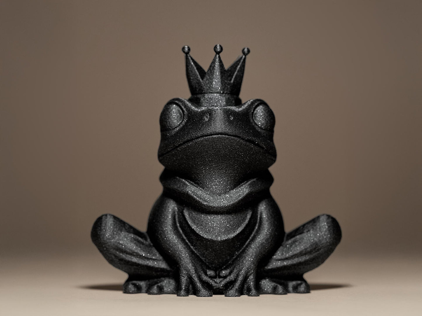 Frog in the Crown Decorative 3D Printed Sculpture, Statue, Figure, Figurine Home Decoration