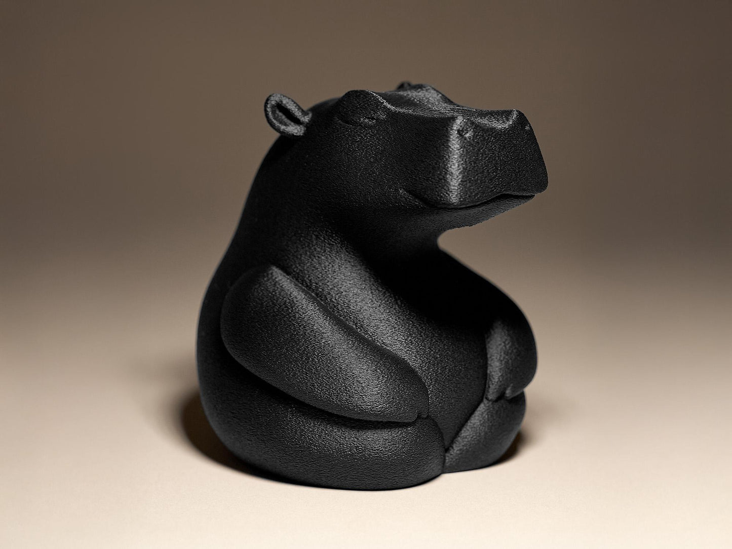 Hippo Decorative 3D Printed Sculpture, Statue, Figure, Figurine Home Decoration