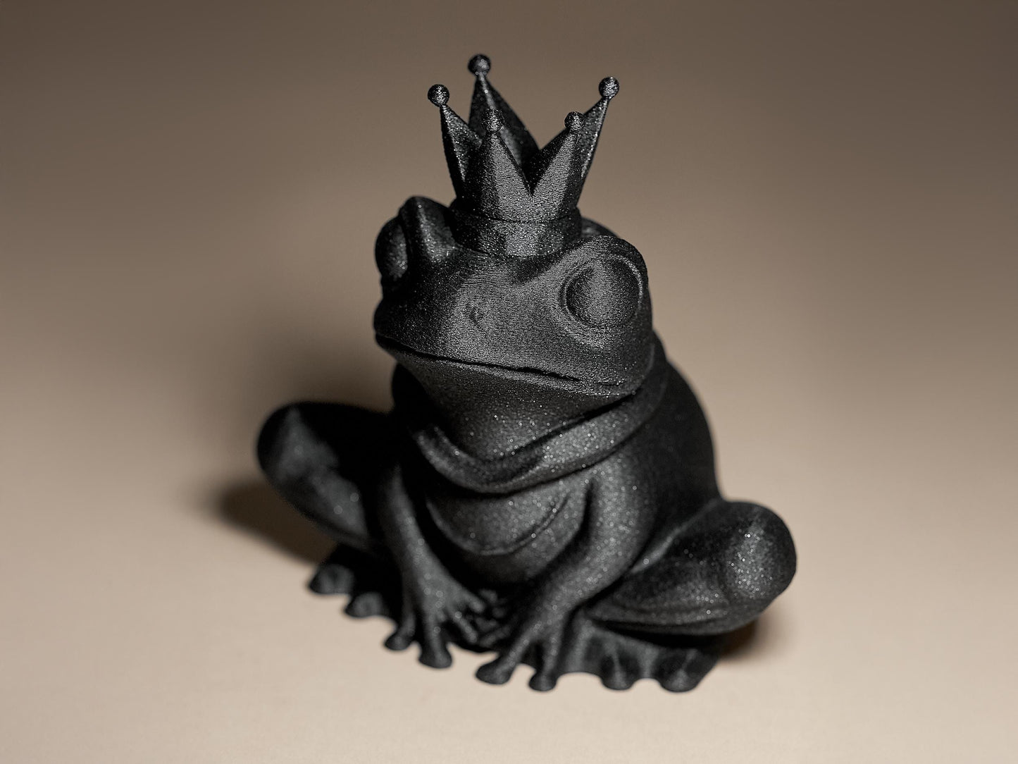 Frog in the Crown Decorative 3D Printed Sculpture, Statue, Figure, Figurine Home Decoration