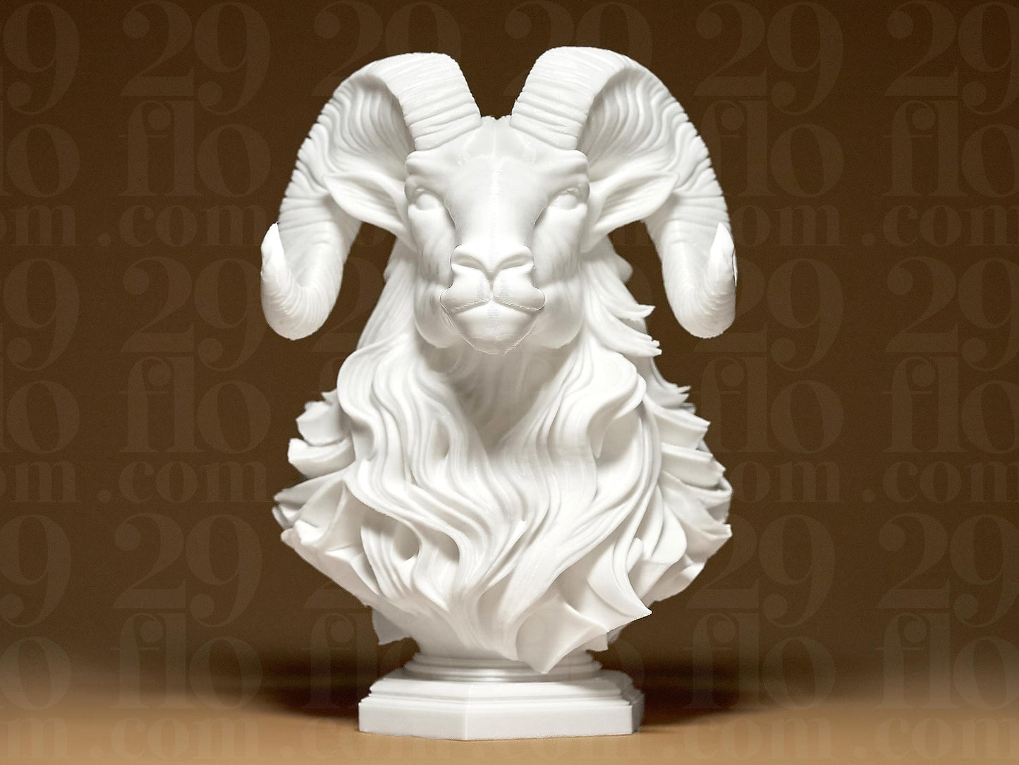 The Ram Bust Head 3D Printed Sculpture, Zodiac, Statue, Figure, Figurine Home Modern Decoration