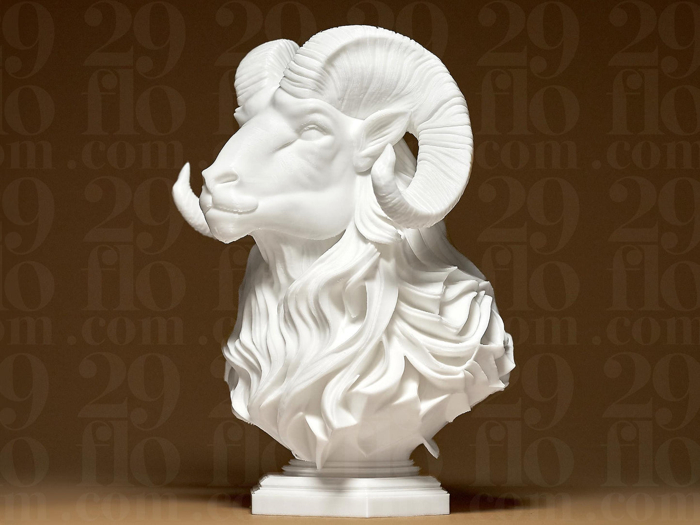 The Ram Bust Head 3D Printed Sculpture, Zodiac, Statue, Figure, Figurine Home Modern Decoration