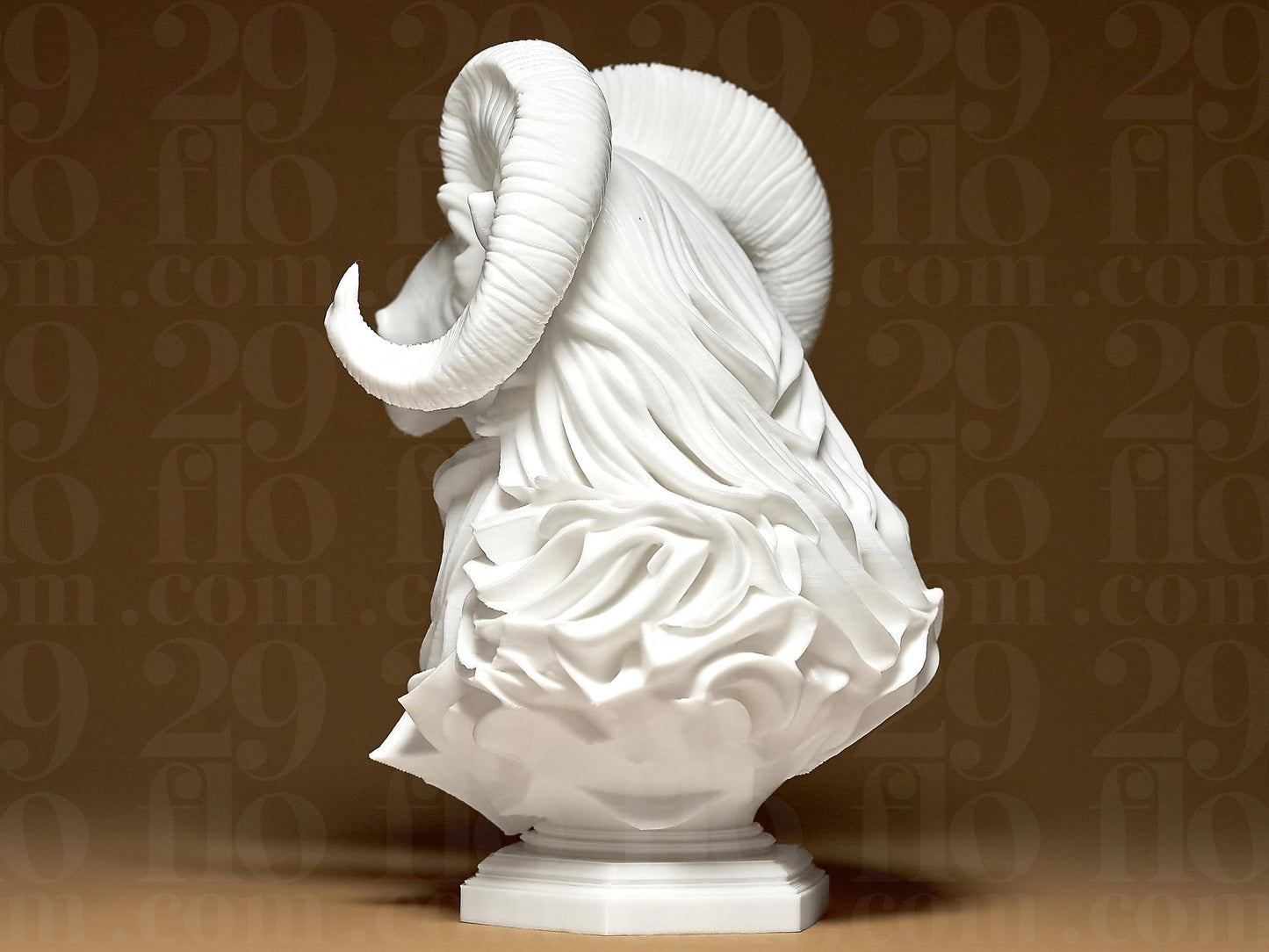 The Ram Bust Head 3D Printed Sculpture, Zodiac, Statue, Figure, Figurine Home Modern Decoration