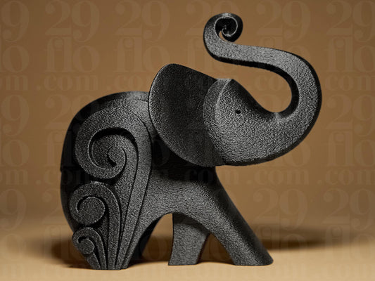 Elephant Happy Symbol Statue 3D Printed Figure, Figurine Gift Home Decoration Statuette
