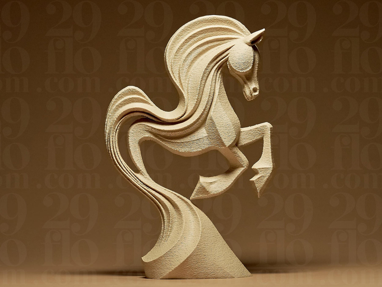 Horse Jumping 3D Printed Sculpture, Statue, Figure, Figurine Home Modern Decoration