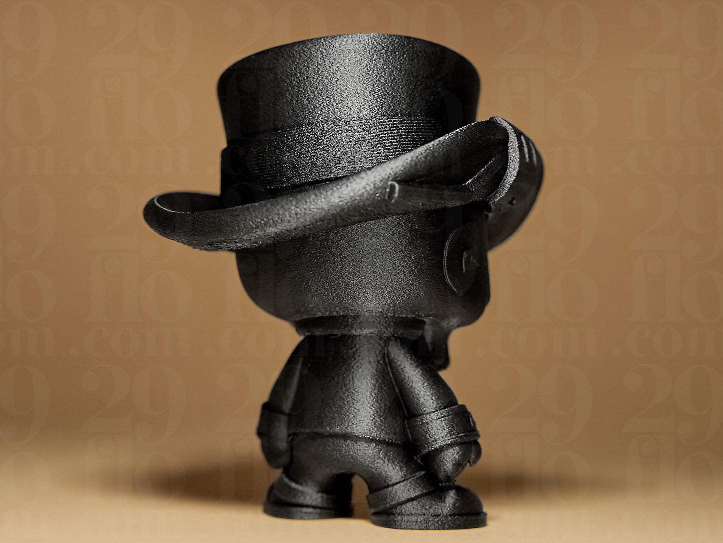 Hand-Painted Skull Guy Figurine: 3D Printed Halloween Decor