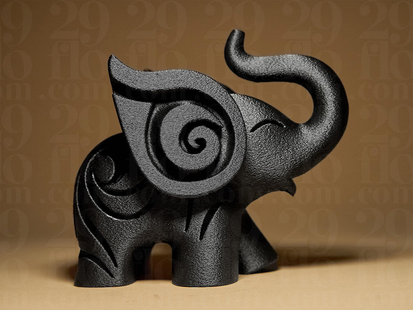 Elephant Happy Symbol Statue 3D Printed Figure, Figurine Gift Home Decoration