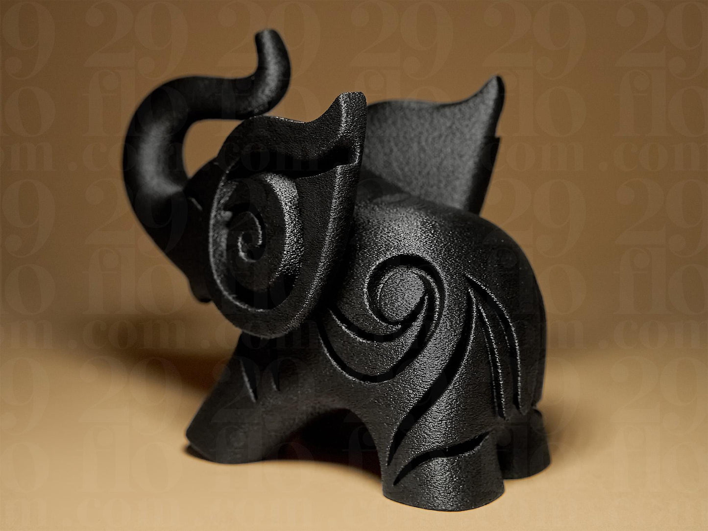 Elephant Happy Symbol Statue 3D Printed Figure, Figurine Gift Home Decoration