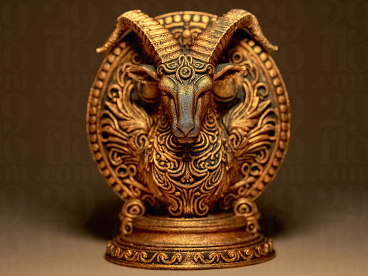CAPRICORN - The Goat - ZODIAC 3D Printed Sculpture, Statue, Figure, Figurine Home Decoration (hand painted)