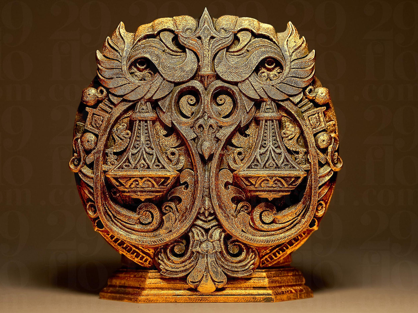 LIBRA - The Scales - ZODIAC 3D Printed Sculpture, Statue, Figure, Figurine Home Decoration (hand painted)