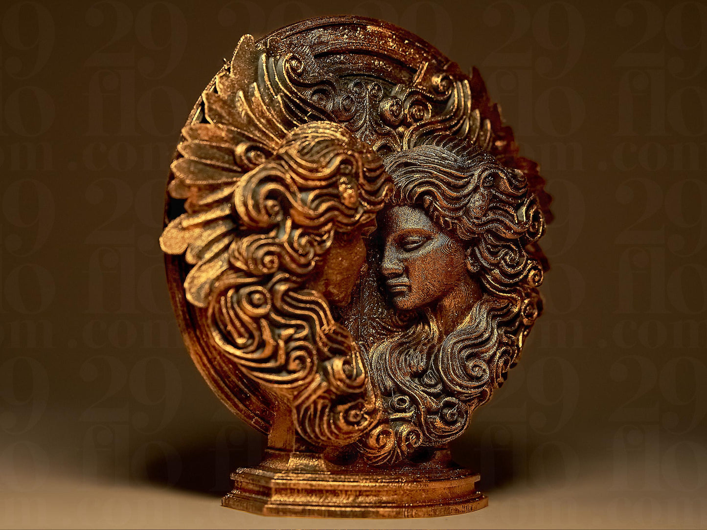 GEMINI - The Twins - ZODIAC 3D Printed Sculpture, Statue, Figure, Figurine Home Decoration (hand painted)