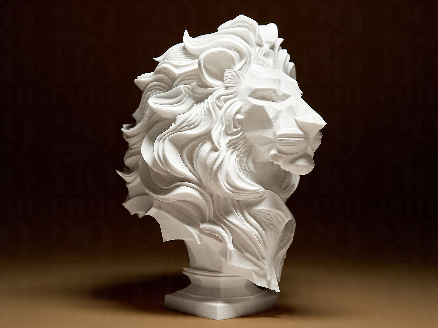 Lion Bust Head 3D Printed Sculpture, Statue, Figure, Figurine Home Modern Decoration