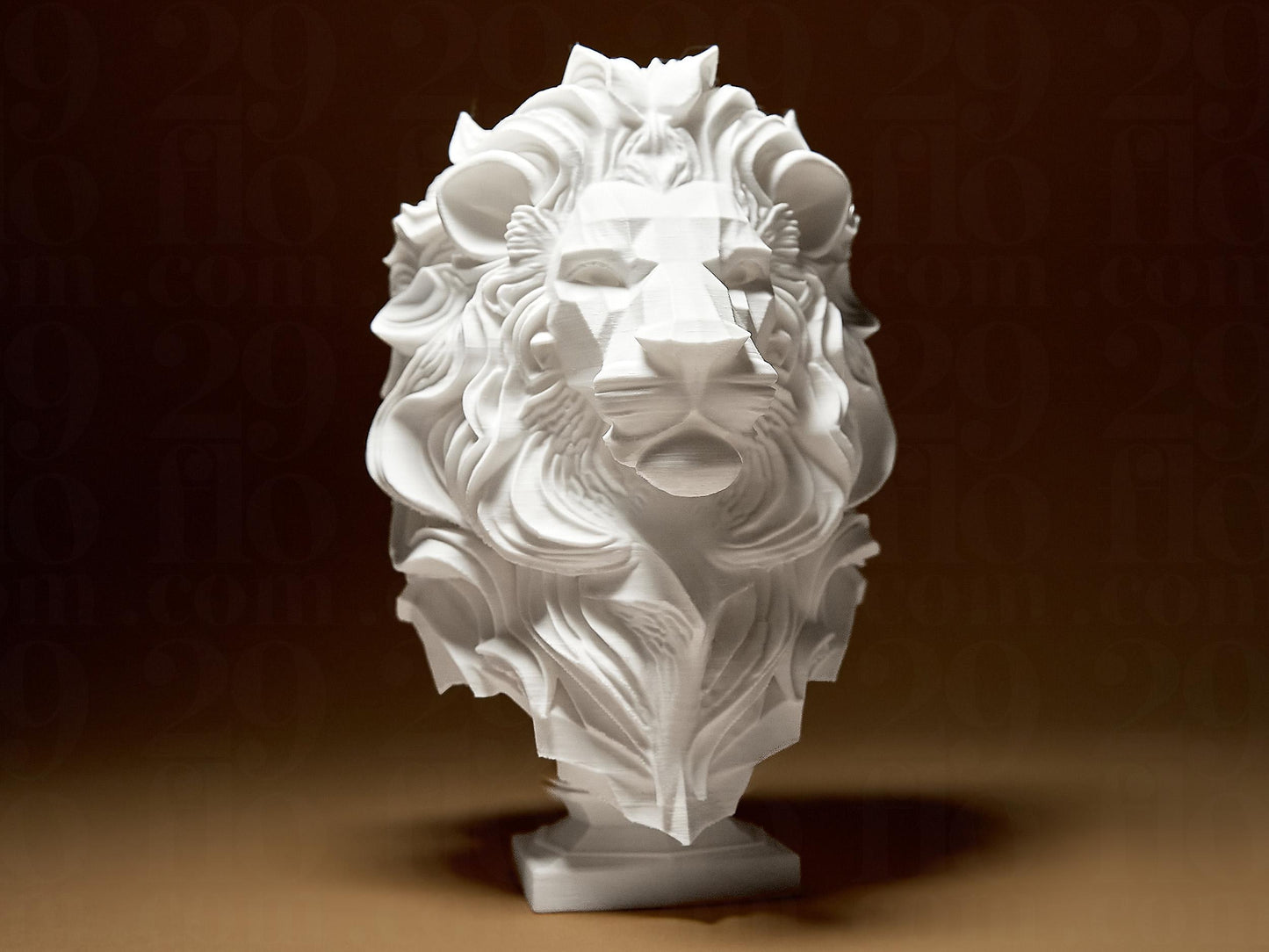 Lion Bust Head 3D Printed Sculpture, Statue, Figure, Figurine Home Modern Decoration
