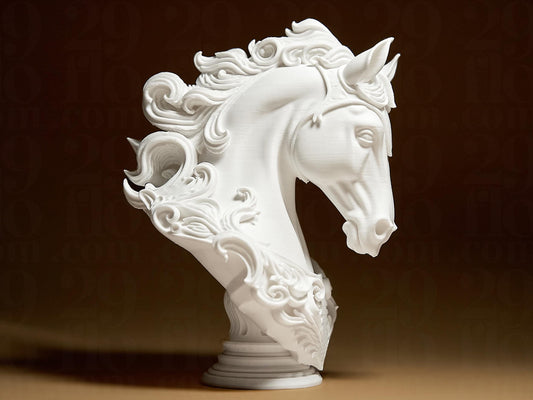 Horse Bust Head 3D Printed Sculpture, Statue, Figure, Figurine Home Modern Decoration