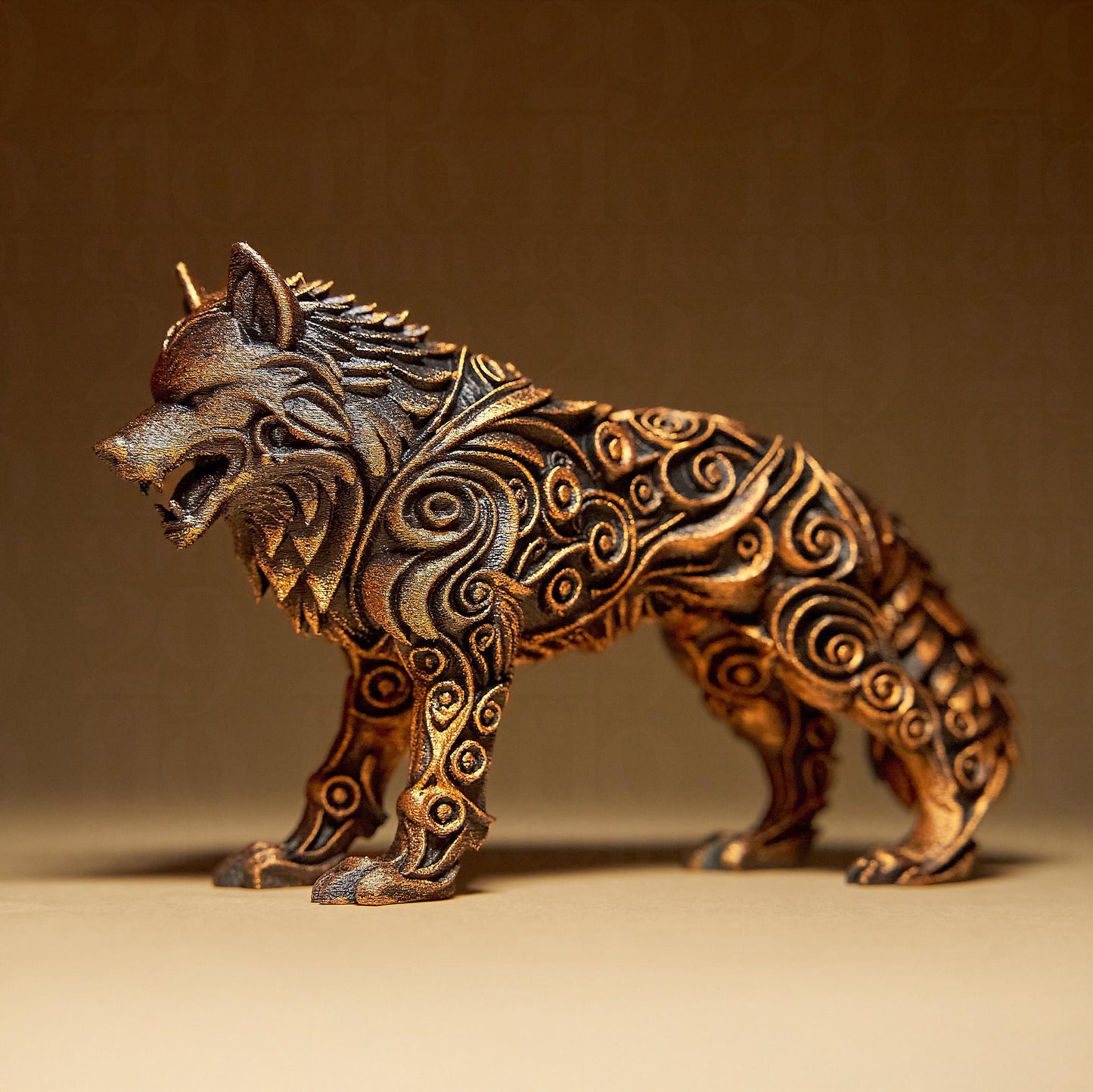 Ornamental WOLF 3D Printed Sculpture, Statue, Figure, Figurine Home Decoration