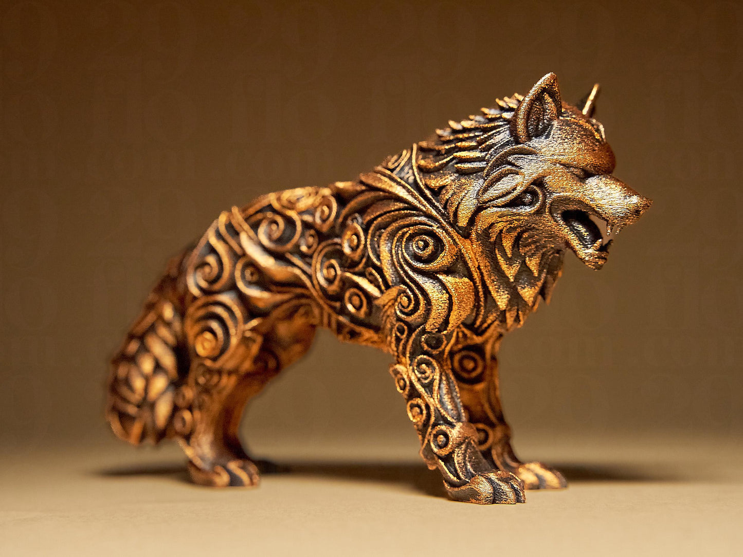 Ornamental WOLF 3D Printed Sculpture, Statue, Figure, Figurine Home Decoration