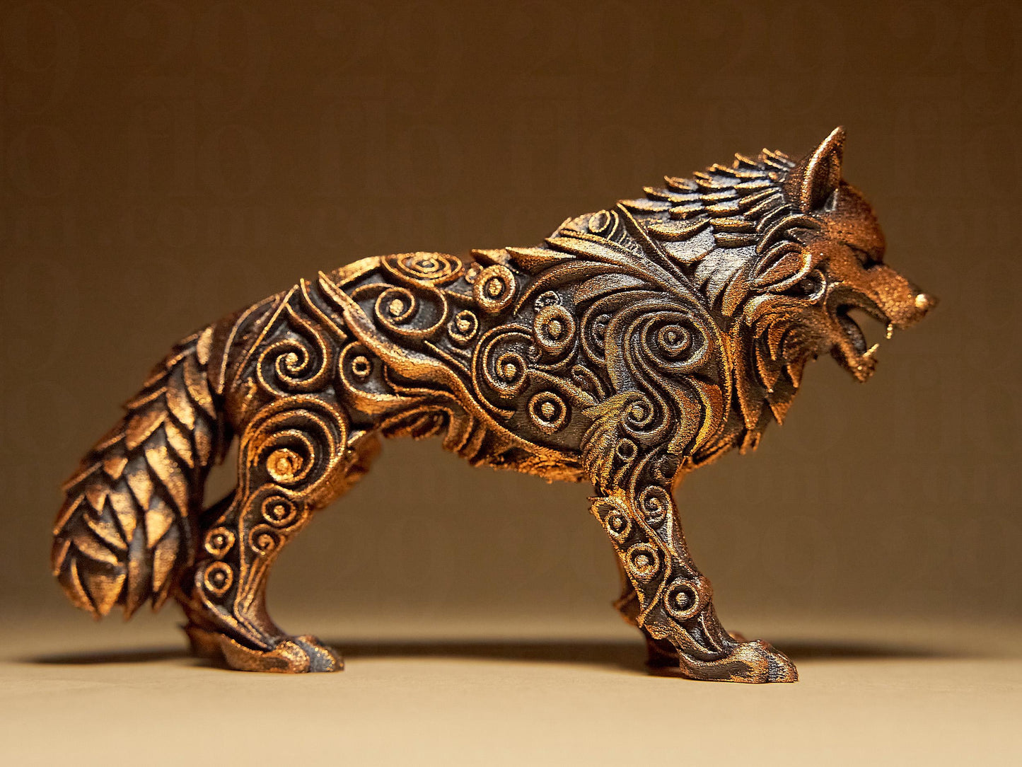 Ornamental WOLF 3D Printed Sculpture, Statue, Figure, Figurine Home Decoration