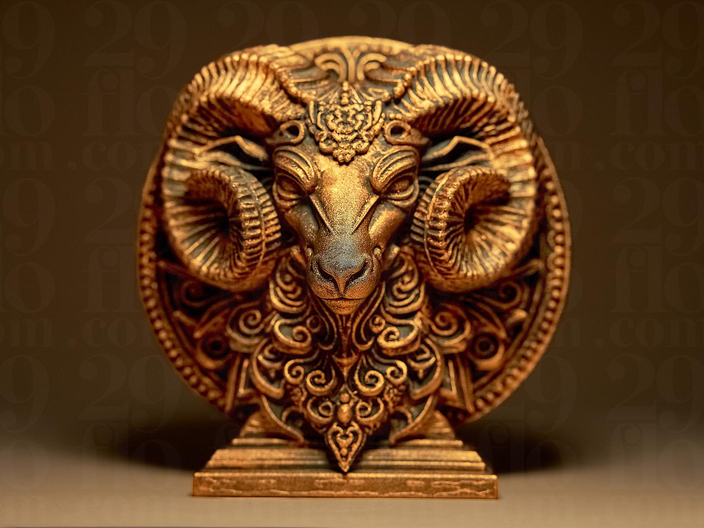 ARIES - The Ram - ZODIAC 3D Printed Sculpture, Statue, Figure, Figurine Home Decoration (hand painted)